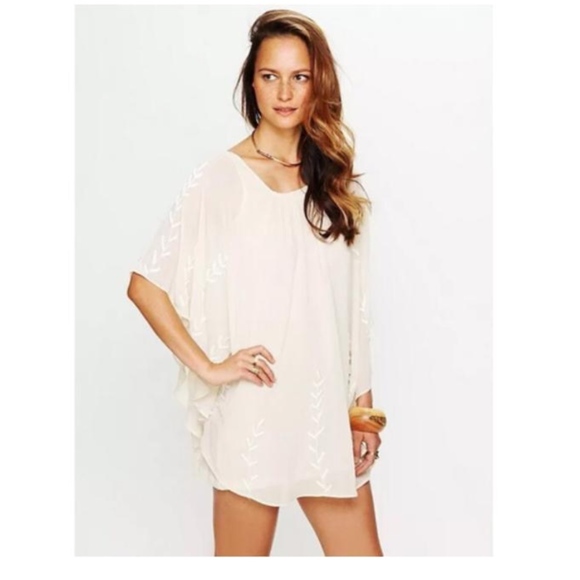 Free People Bead Embellished Cape Dress - Picture 1 of 15
